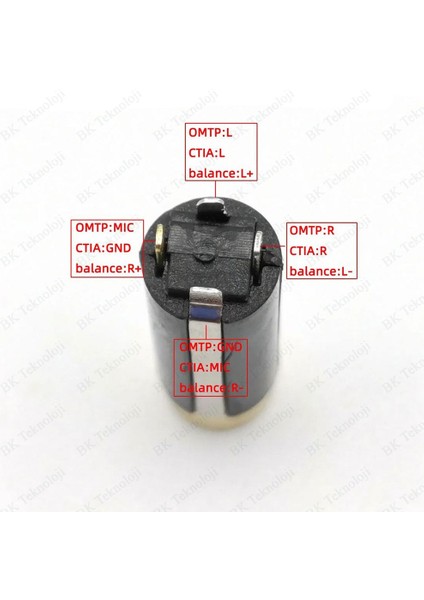 3.5mm 4 Kutuplu Trrs Dişi Lehimlenebilir Kulaklık Ses Tamir Jack