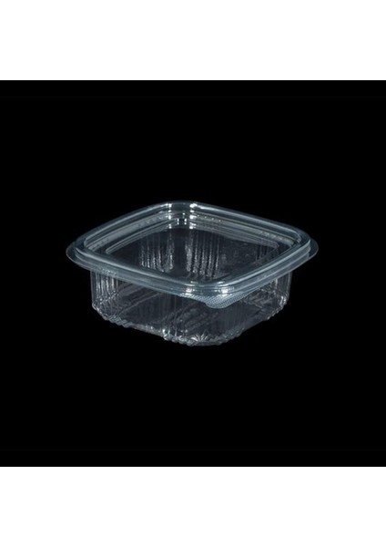 Kullan At Plastik Kilitli Şeffaf Düz Kapaklı Gıda Saklama Kabı Sızdırmaz Kap - 250 cc - 1000 Adet