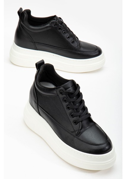 Nesvina Kadın Gizli Topuk Siyah - Beyaz Sneaker fiyatları