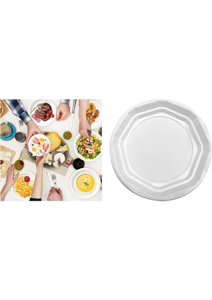 Pvc Tabak Set 30 Adet,kullan At 21CM Parti,düğün Yemek Takımı
