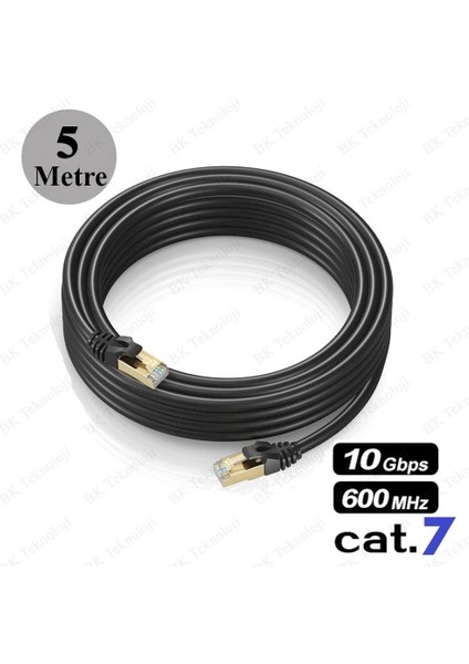 Ultra Hızlı Cat 7 Ethernet Kablosu Yüksek Hızlı Gigabit Internet Kablosu 5 Metre