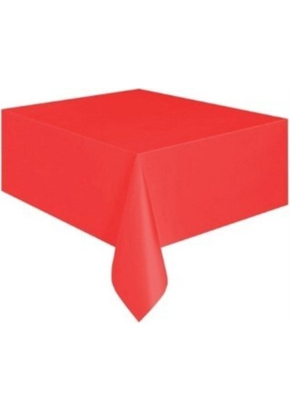 Kullan At Plastik Naylon Masa Örtüsü Kırmızı