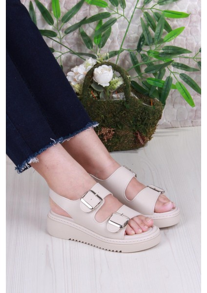 35602 Fancy Anatomik Rahat Iki Tokalı Kadın Sandalet