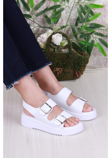 35602 Fancy Anatomik Rahat Iki Tokalı Kadın Sandalet