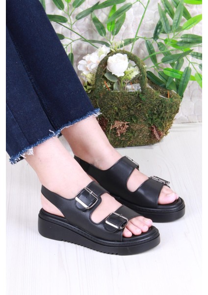 35602 Fancy Anatomik Rahat Iki Tokalı Kadın Sandalet