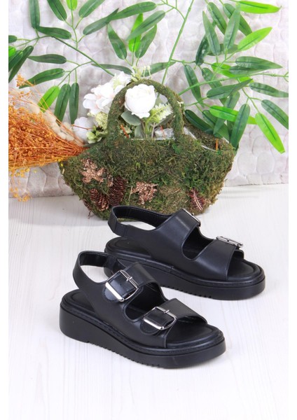 35602 Fancy Anatomik Rahat Iki Tokalı Kadın Sandalet modelleri