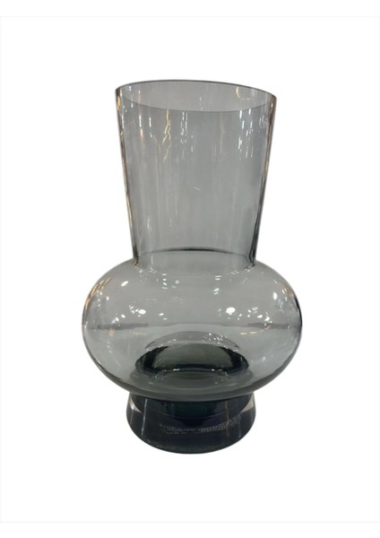 Dekoratif Cam Vazo 22,5 cm Füme