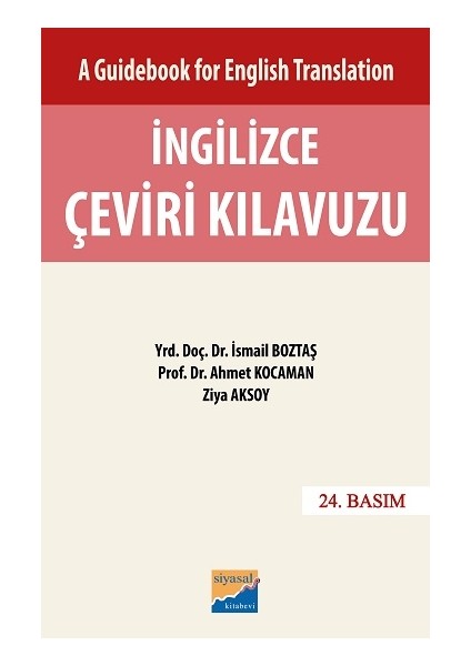 Ingilizce Çeviri Kılavuzu - Cevap Anahtarı (A Guidebook For English Translation)