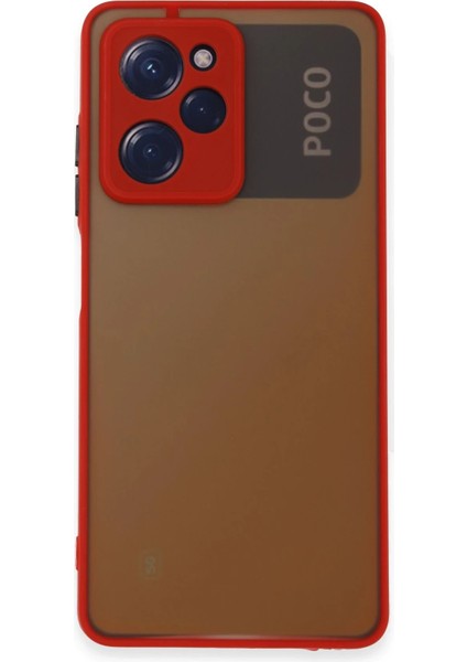 Xiaomi Poco X5 Pro 5g Kılıf Montreal Silikon Kapak - Kırmızı Yktsn
