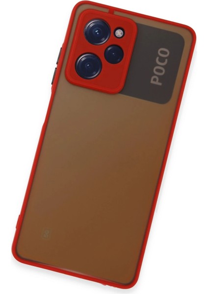 Xiaomi Poco X5 Pro 5g Kılıf Montreal Silikon Kapak - Kırmızı Yktsn
