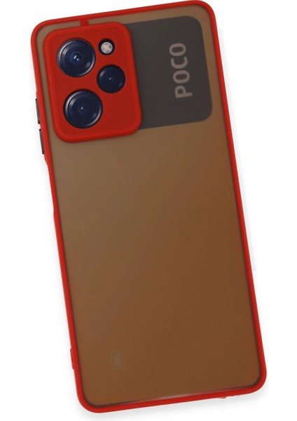 Xiaomi Poco X5 Pro 5g Kılıf Montreal Silikon Kapak - Kırmızı Yktsn