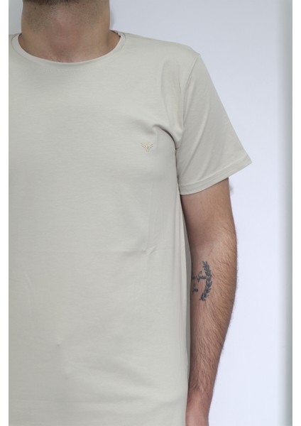 Fistan Store Erkek Düz Spor Kesim Dar Kalıp Bisiklet Yaka Battal T-Shirt fiyatları