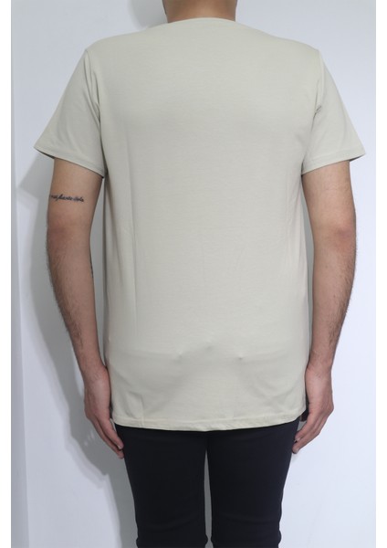 Fistan Store Erkek Düz Spor Kesim Dar Kalıp Bisiklet Yaka Battal T-Shirt modelleri