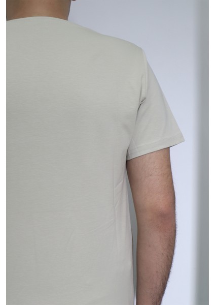 Fistan Store Erkek Düz Spor Kesim Dar Kalıp Bisiklet Yaka Battal T-Shirt fırsatları