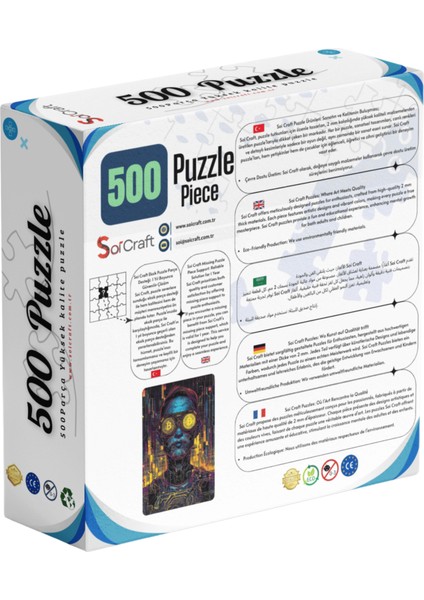 500 Parça Puzzle Dijital Altın Bitcoin