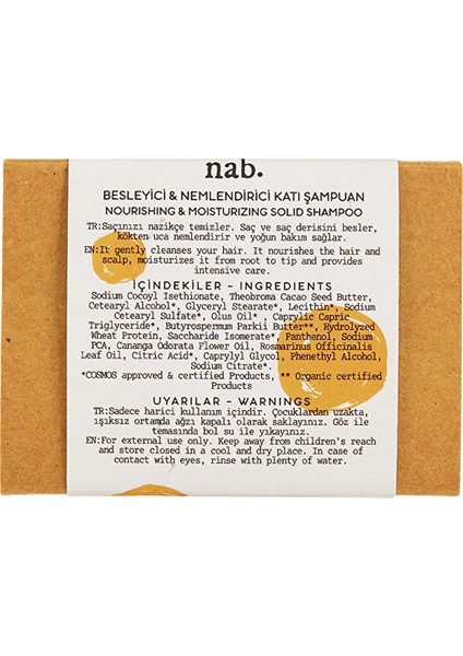 Besleyici & Nemlendirici Katı Şampuan 100 gr