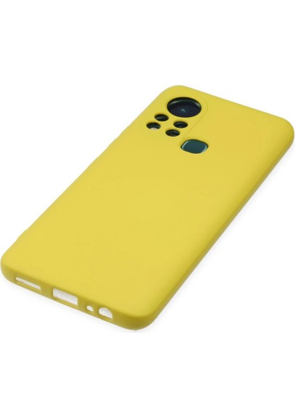 Infinix Hot 11S Kılıf Nano Içi Kadife Silikon - Sarı Yktsn