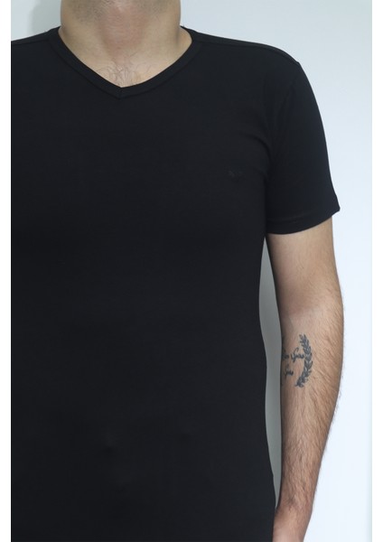 Fistan Store Erkek Düz Spor Kesim Dar Kalıp V - Yaka T-Shirt fiyatları