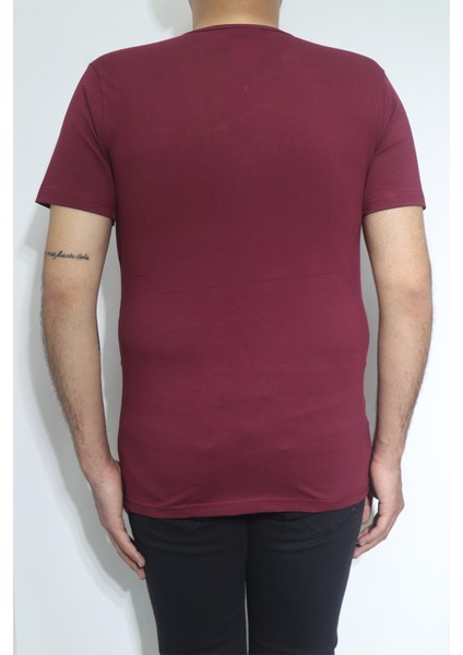 Fistan Store Erkek Düz Spor Kesim Dar Kalıp V - Yaka T-Shirt modelleri
