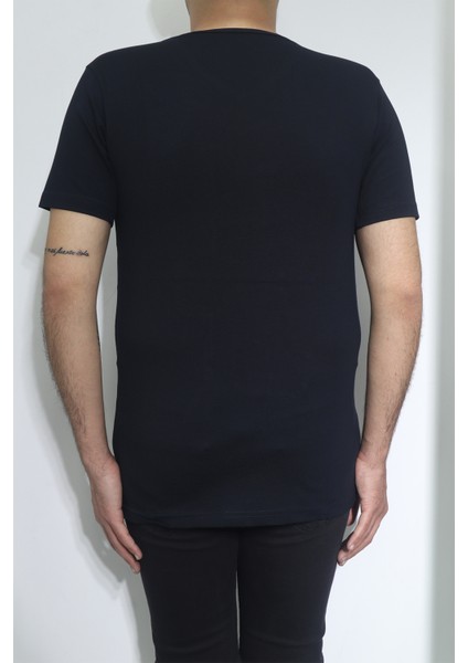 Fistan Store Erkek Düz Spor Kesim Dar Kalıp V - Yaka T-Shirt modelleri