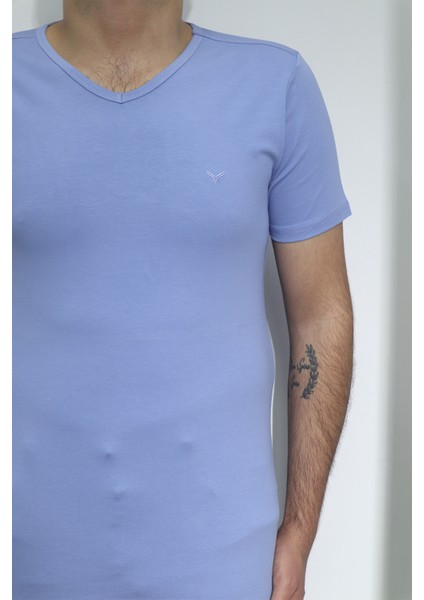 Fistan Store Erkek Düz Spor Kesim Dar Kalıp V - Yaka T-Shirt fiyatları