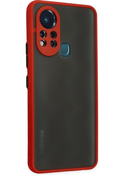 Infinix Hot 11S Kılıf Montreal Silikon Kapak - Kırmızı Yktsn