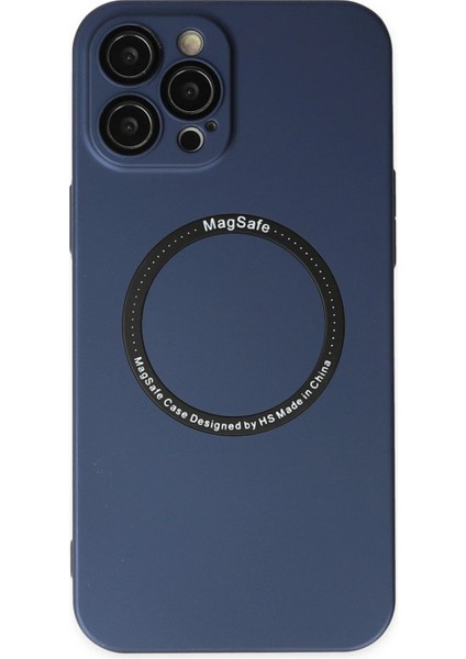 Iphone 12 Pro Kılıf Jack Magneticsafe Lens Silikon - Lacivert Yktsn