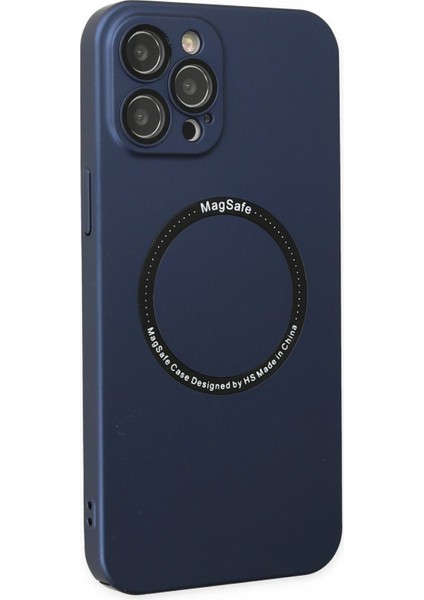 Iphone 12 Pro Kılıf Jack Magneticsafe Lens Silikon - Lacivert Yktsn