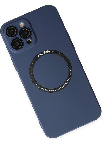 Iphone 12 Pro Kılıf Jack Magneticsafe Lens Silikon - Lacivert Yktsn