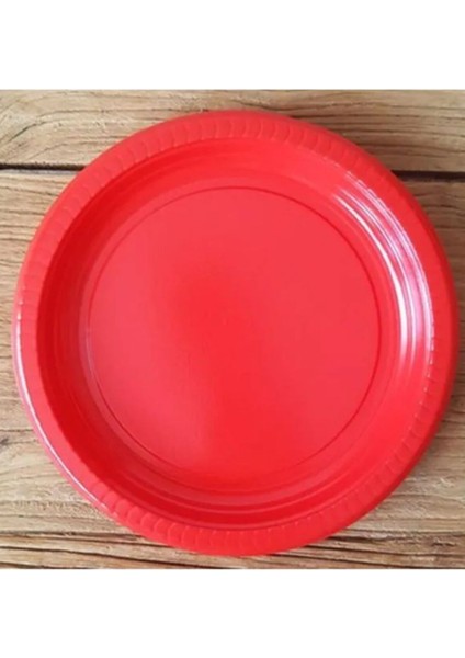 Renkli Kullan At Plastik Tabak 25 Adet