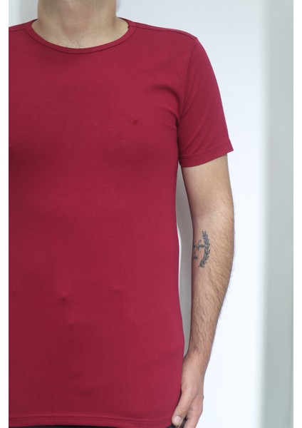 Fistan Store Erkek Düz Spor Kesim Dar Kalıp Bisiklet Yaka T-Shirt fiyatları