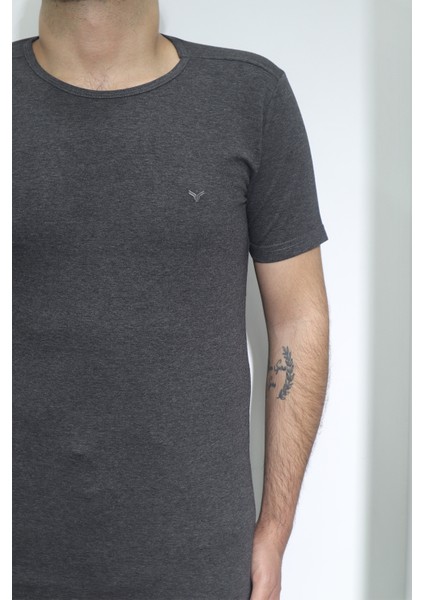 Fistan Store Erkek Düz Spor Kesim Dar Kalıp Bisiklet Yaka T-Shirt fiyatları