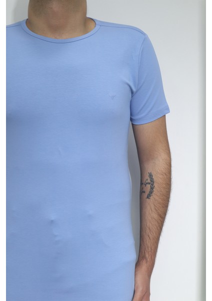 Fistan Store Erkek Düz Spor Kesim Dar Kalıp Bisiklet Yaka T-Shirt fiyatları