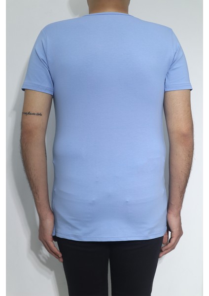 Fistan Store Erkek Düz Spor Kesim Dar Kalıp Bisiklet Yaka T-Shirt modelleri