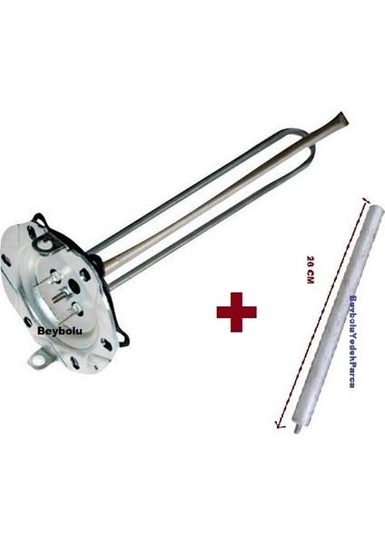 Arçelik T 7380 Sl Titanyum Rezistansı ve Anot Çubuk 2000 Watt Rezistans Titanium