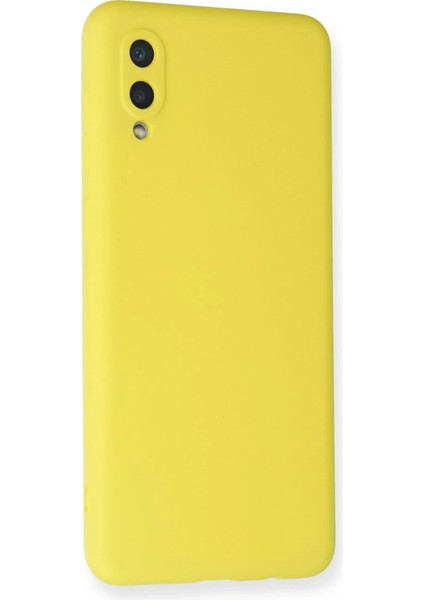 Samsung Galaxy A02 Kılıf Nano Içi Kadife Silikon - Sarı Yktsn