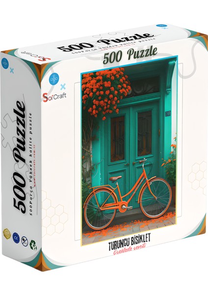 500 Parça Puzzle Turuncu Bisiklet