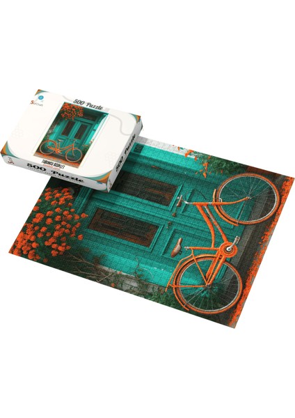500 Parça Puzzle Turuncu Bisiklet