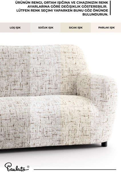 Lastikli Esnek ve Yıkanabilir 2 Kişilik Koltuk Örtüsü Çekyat Kanepe Kılıfı - Beyaz fırsatları