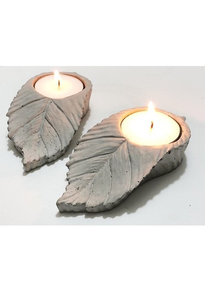 12cm Yaprak Tealight Mumluk Silikon Kalıp K-364, Kokulu Taş Sabun Alçı Mum Kalıbı fırsatları