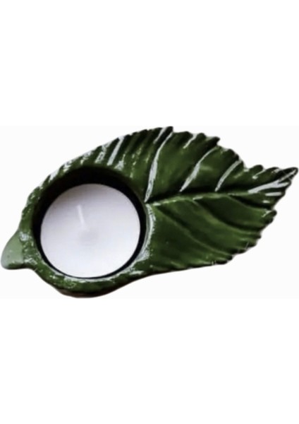 12cm Yaprak Tealight Mumluk Silikon Kalıp K-364, Kokulu Taş Sabun Alçı Mum Kalıbı