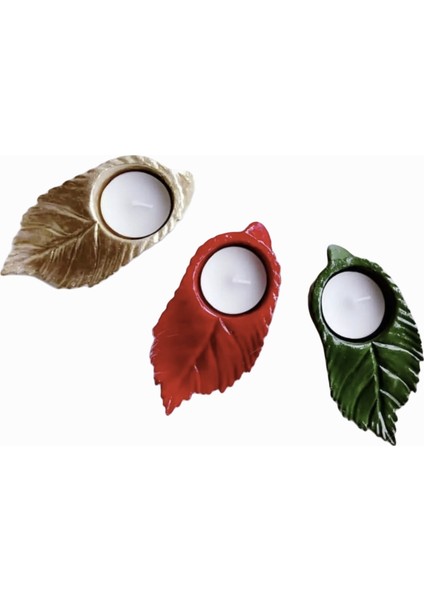 12cm Yaprak Tealight Mumluk Silikon Kalıp K-364, Kokulu Taş Sabun Alçı Mum Kalıbı