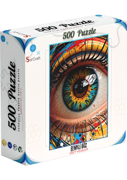 500 Parça Puzzle Renkli Göz