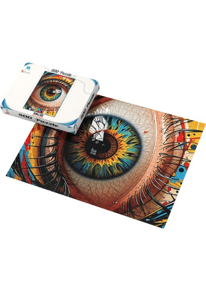 500 Parça Puzzle Renkli Göz