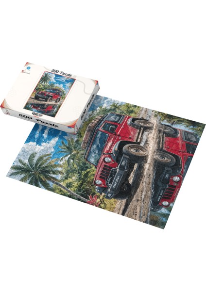 500 Parça Puzzle Jeep Tropikal