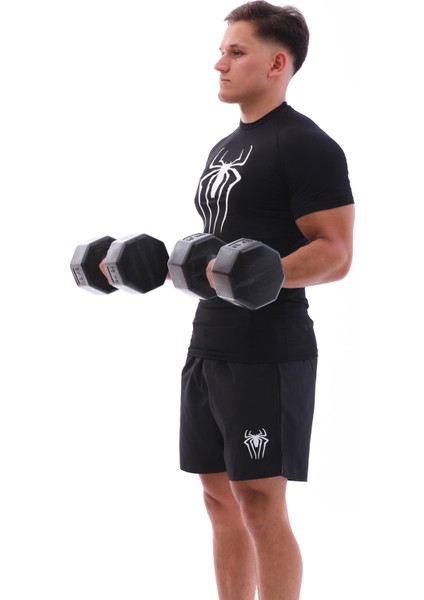 Erkek Compression Spor Siyah Tişört