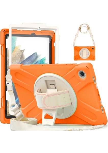 Samsung Galaxy X200 Tab A8 10.5 Kılıf Amazing Tablet Kapak - Turuncu Yktsn
