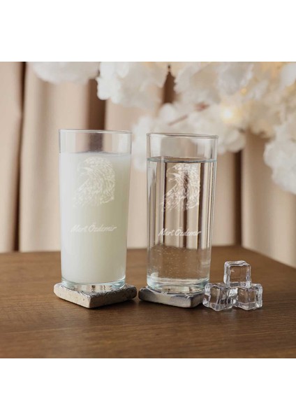 Ahşap Kutulu Kartal Desenli Isme Özel Rakı Kadehi Seti fiyatları