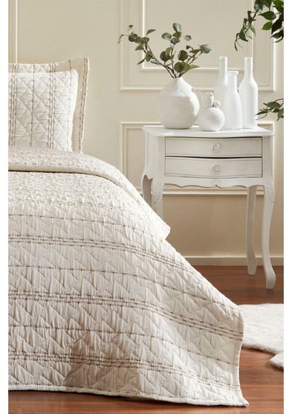 Rain Çift Kişilik Yatak Örtüsü 240X250 cm Krem