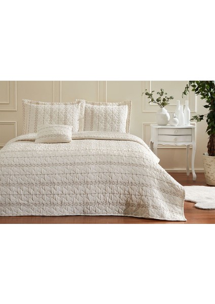 Rain Çift Kişilik Yatak Örtüsü 240X250 cm Krem modelleri